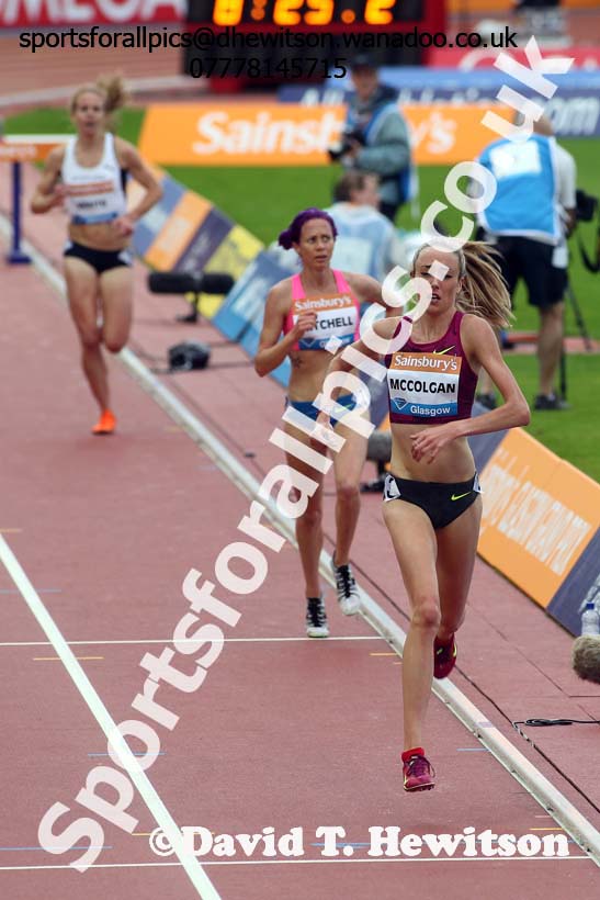 Eilish McColgan 3000 metres steeplechase Glasgow Diamond League. Photo: David T. Hewitson/Sports for All Pics